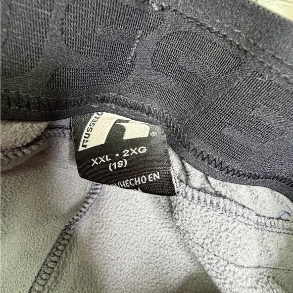 Russell Athletic Black and Gray Fleece Pants - Picture 5 of 7